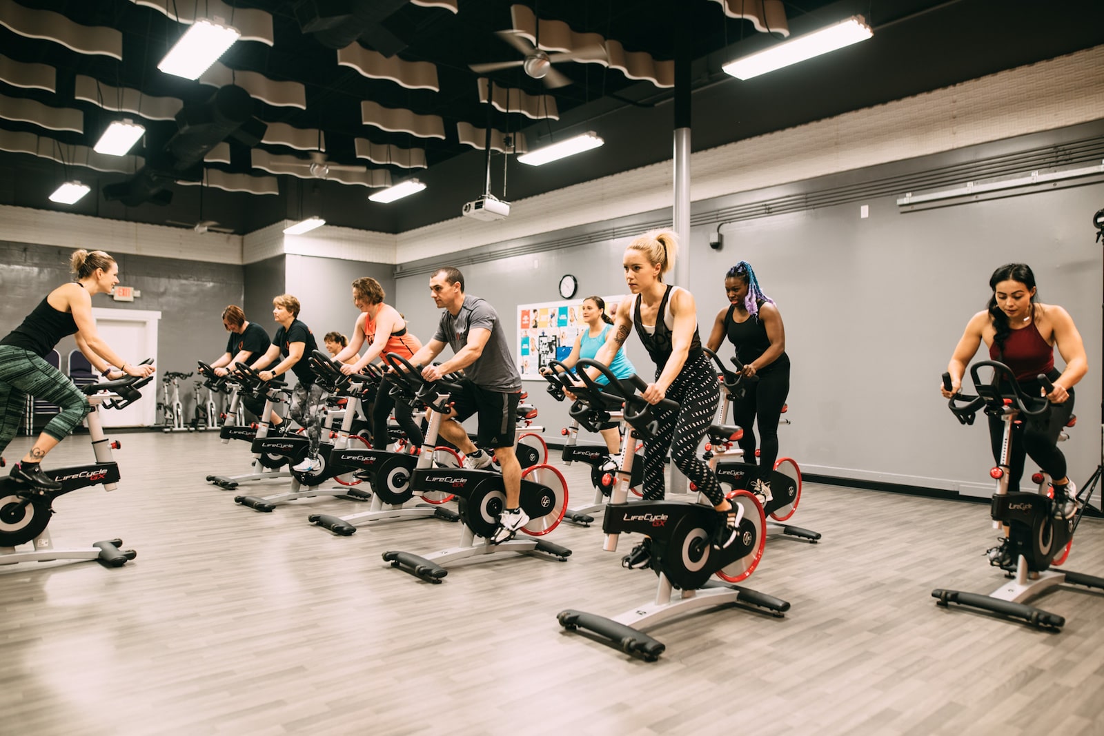 Ride in style with our indoor cycling group fitness class