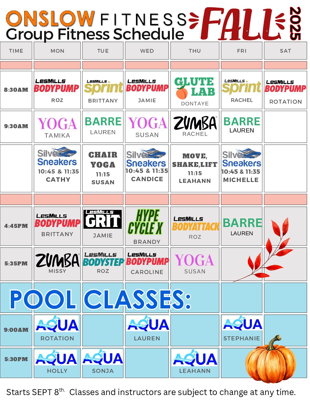 onslow holiday schedule